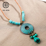 Bohemia Jewelry Long Necklace Wooden Beads Sweater Goth Chain