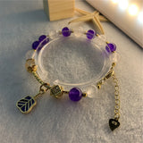 Bohemia Lady 8mm Crystal Jades Beads Bracelet Pendant Chain Jewelry