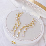 Bohemia Tassel Wing Earrings with Zirconia Studs