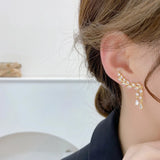 Bohemia Tassel Wing Earrings with Zirconia Studs