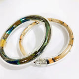 Bohemia Leopard Feather Bangle Bracelet for Women