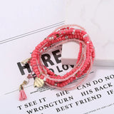 Bohemia Multilayer Double Love Heart Bracelet & Bangle For Women