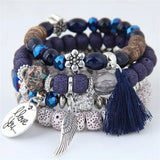 Bohemia Multilayer Elastic Bracelets Set For Women