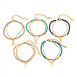 Bohemia Stone Bracelet Double Layer Ladies Beads Jewelry Gift