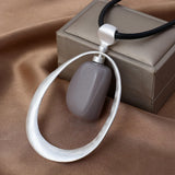 Bohemia Necklace Geometric Circle Pendant Women Long Sweater Chain