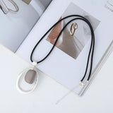 Bohemia Necklace Geometric Circle Pendant Women Long Sweater Chain