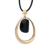 Bohemia Necklace Geometric Circle Pendant Women Long Sweater Chain