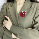 Bohemia Acrylic Fox Brooch Safety Pin for Women Kids
