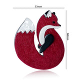 Bohemia Acrylic Fox Brooch Safety Pin for Women Kids