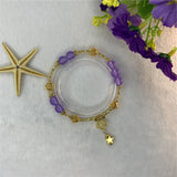 Bohemia Noble Violet Jades Natural Stone Bracelet 8mm Chain Yoga Jewelry