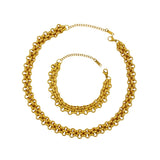 Bohemia Popcorn Shape Necklace Bracelet Set