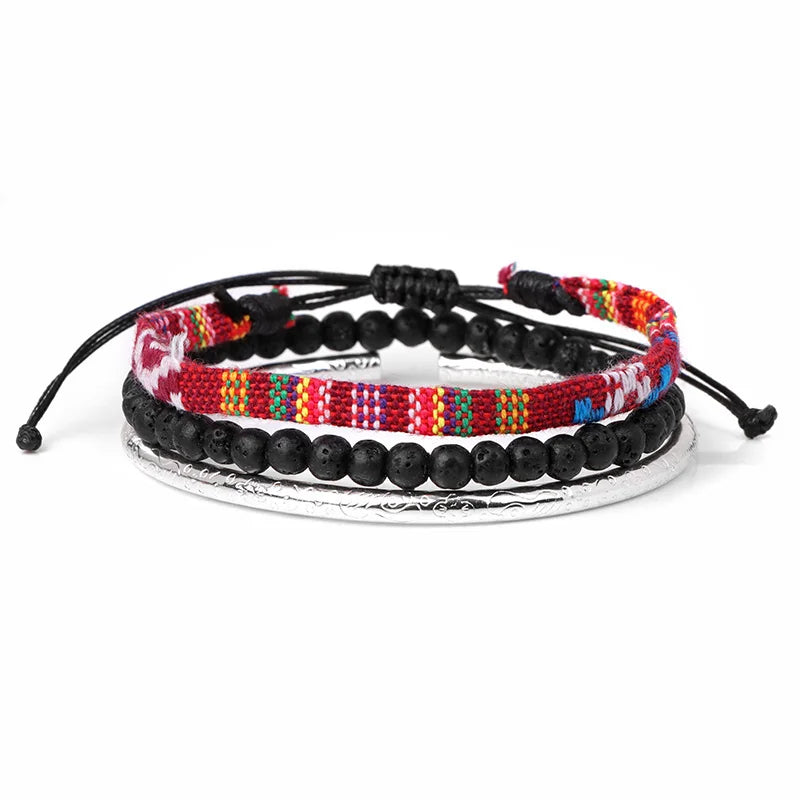 Bohemia Beads Bracelet Adjustable Bangle for Men Women