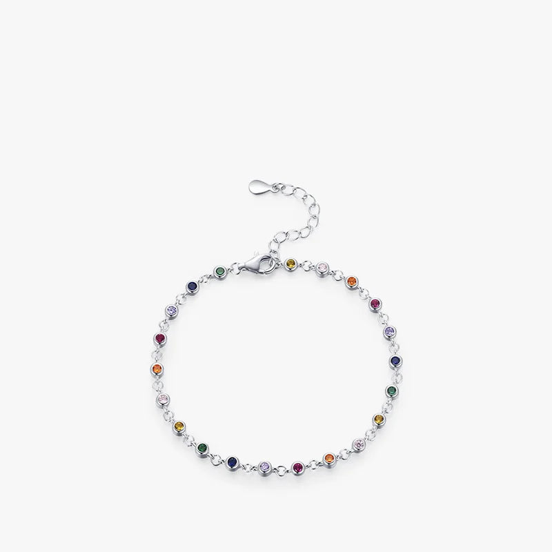 Bohemia Style Charm Chain Bracelet 925 Silver