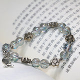 Bohemia Style Women Beaded Bracelet Crystal Round Beads Fish Flower Jewelry