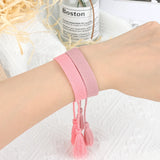 Bohemia Style Weave Tassel Bracelet 1.3cm Solid Adjustable Jewelry