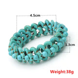 Bohemia Style Turquoise Charm Bracelet Natural Stone Jewelry Gift