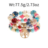 Bohemia Summer Tree Of Life Pendents Bracelet Femme