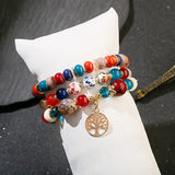 Bohemia Summer Tree Of Life Pendents Bracelet Femme