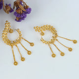 Bohemia Tassel Earrings Italian Plated Twist Hoop Earrings for Women