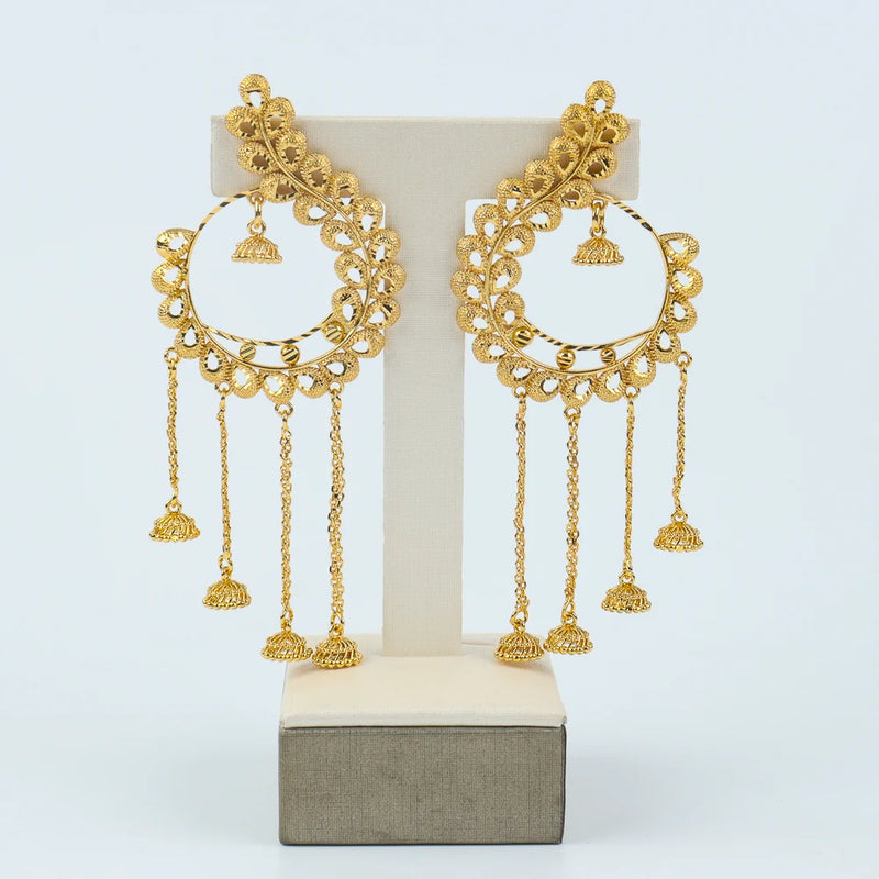 Bohemia Tassel Earrings Italian Plated Twist Hoop Earrings for Women