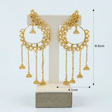 Bohemia Tassel Earrings Italian Plated Twist Hoop Earrings for Women