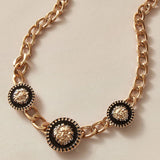 Bohemia Lion's Head Necklace Golden Chain Trending Jewelry
