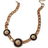 Bohemia Lion's Head Necklace Golden Chain Trending Jewelry