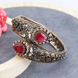 Bohemia Women Bracelet Vintage Flower Resin Bangle Antqiue Turkey Ethni