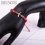 Bohemia Women Bracelets Braided Rope Adjustable Slipknot Red Jewelry