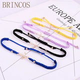 Bohemia Women Bracelets Braided Rope Adjustable Slipknot Red Jewelry