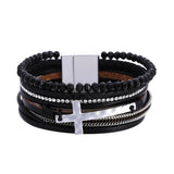 Bohemia Women's Crystal Leather Bracelet
