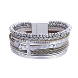 Bohemia Women's Crystal Leather Bracelet