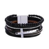Bohemia Women's Crystal Leather Bracelet