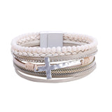 Bohemia Women's Crystal Leather Bracelet