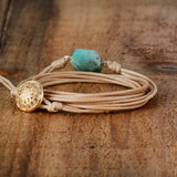 Bohemia Wrap Bracelets Geometric Amazonite Stone Long Friendship Bracelet