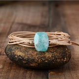 Bohemia Wrap Bracelets Geometric Amazonite Stone Long Friendship Bracelet