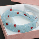Bohemia Long Chain 4 Row Chalcedony Jades Bead Bracelet