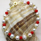 Bohemia 8-9mm Pearl Beads Bracelet for Women DIY Jewelry B2990