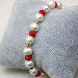 Bohemia 8-9mm Pearl Beads Bracelet for Women DIY Jewelry B2990