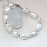 Bohemia Natural Pearl Irregular Bead Strand Bracelet DIY Jewelry 7.5in