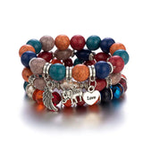 Boho Elephant Wing Love Letter Charm Bracelet