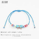 Bohemian Butterfly Charms Bracelet 12pcs/Set Women Adjustable Wristband