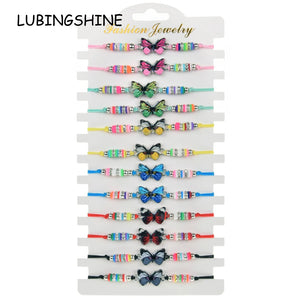 Bohemian 12pcs Butterfly Skull Star Charms Bracelet Set Evil Eye Yoga Anklet