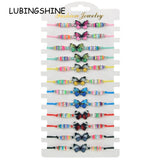 Bohemian 12pcs Butterfly Skull Star Charms Bracelet Set Evil Eye Yoga Anklet