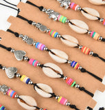 Shell Turtle Charms Braided Bracelet for Women Child Animal Adjustable Rope