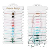 Colorful Evil Eye Heart Charm Stone Seed Beads Bracelets Set