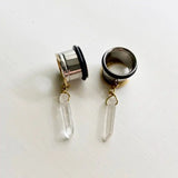 Bohemian Moon Quartz Plugs Stainless Steel