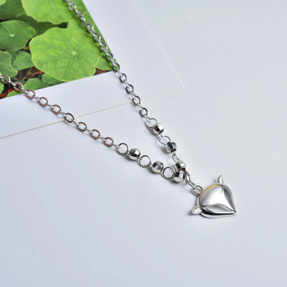 Bohemian 925 Silver Fox Shape Anklet Women Yoga Beach Barefoot