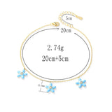 925 Silver Ankle Chain with Diamond Starfish Anklet