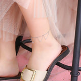 Boho 925 Silver Zircon Anklet for Women